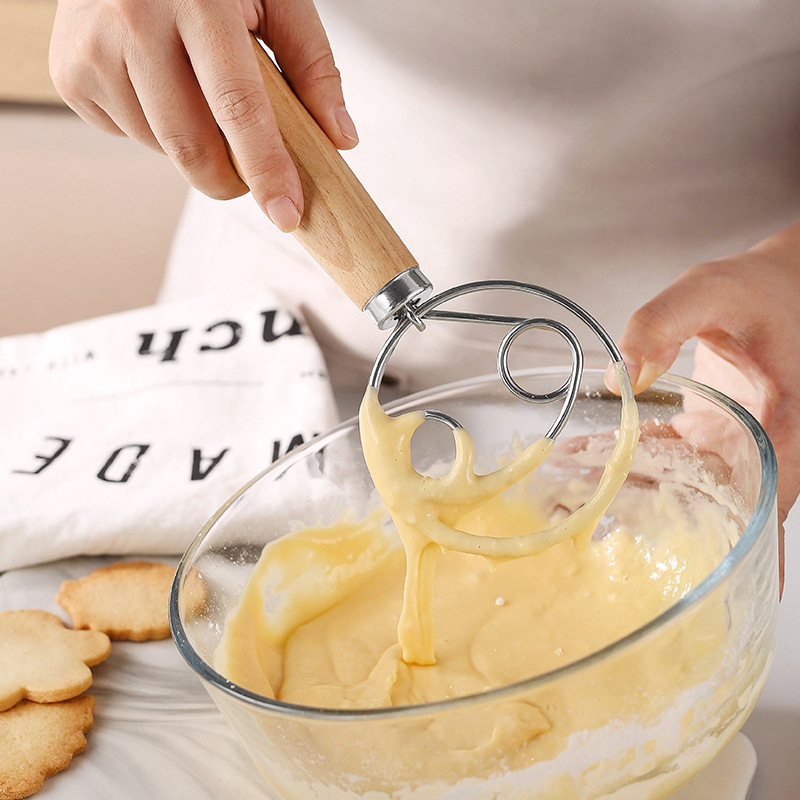 Danish Pancake Pan - Danish Dough Whisk Stainless Steel Whisk