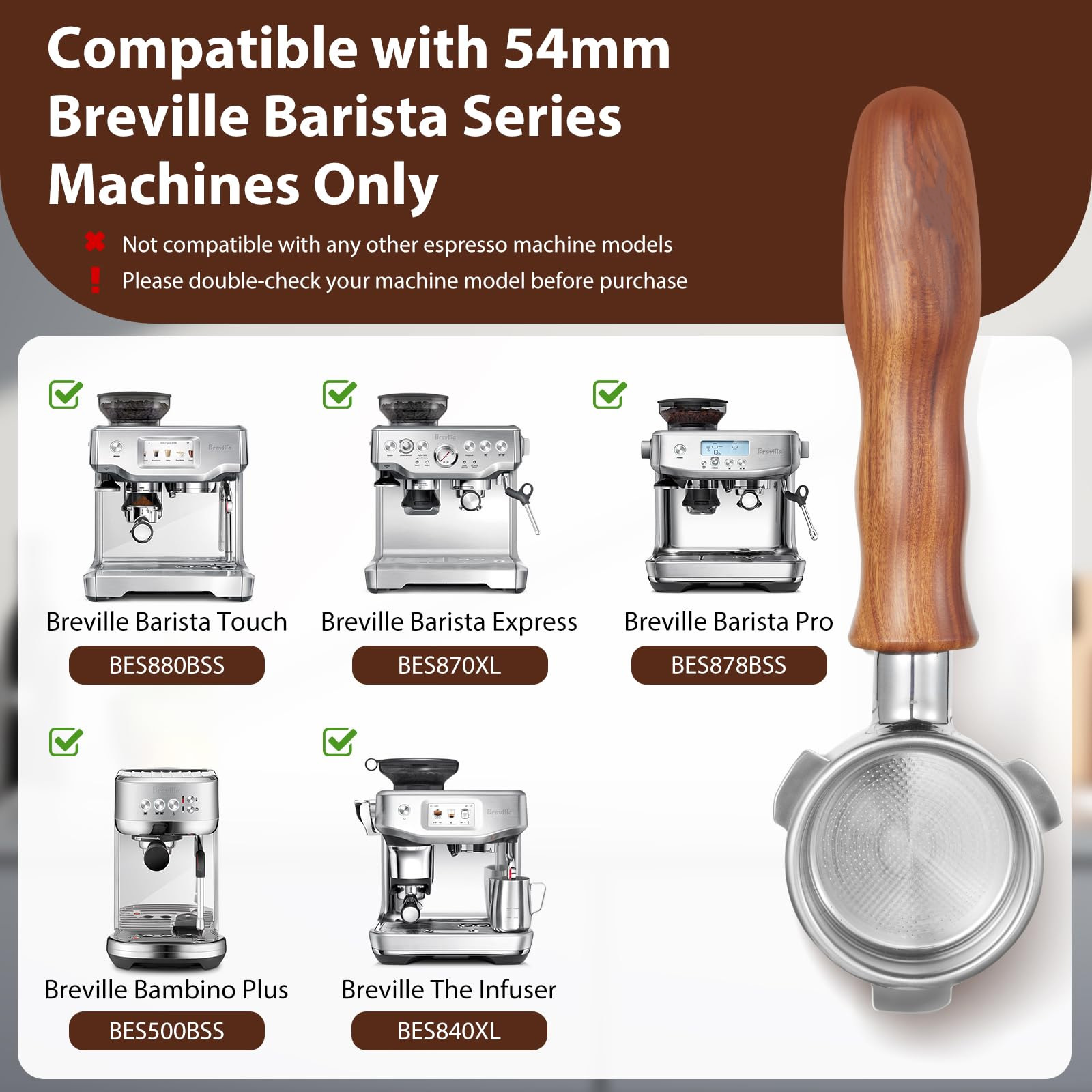 54mm Bottomless Portafilter 3  - Breville Espresso Barista Touch 评论和价格