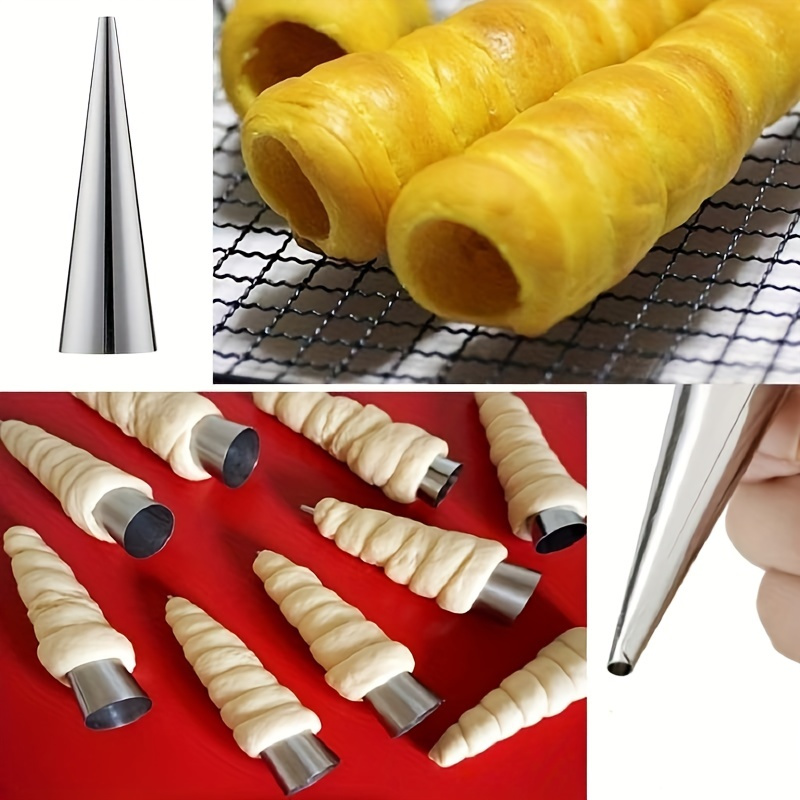 6pcs, Cone Roll Stainless Stee - Danish Pancake Pan 评论和价格