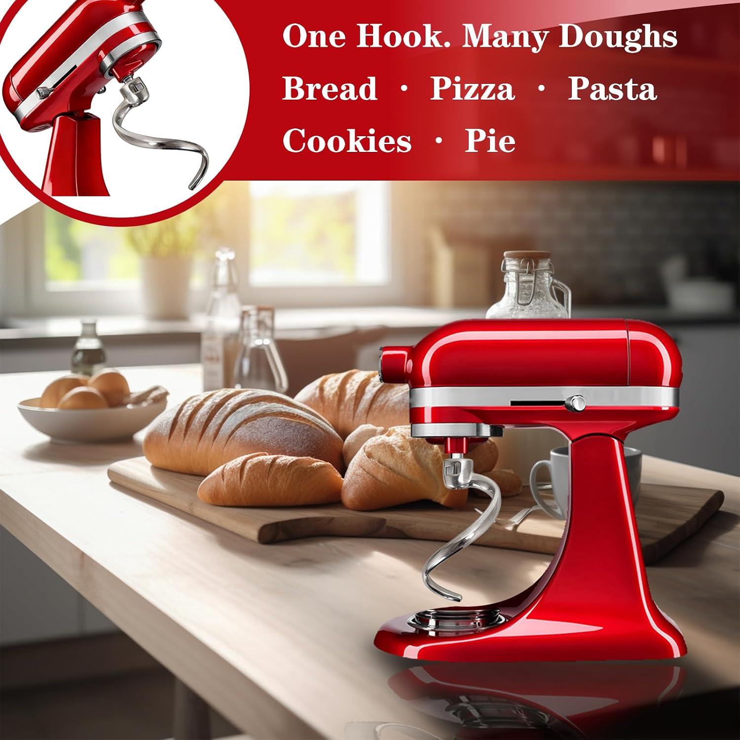 Stainless Steel Spiral Dough H - Kitchenaid Mixer Hand Mixer 评论和价格