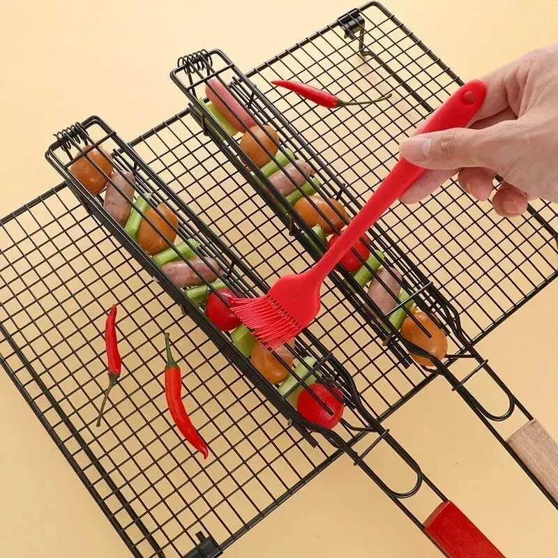 Wooden Handle BBQ Grilling Bas - Corn Dog Stick 评论和价格
